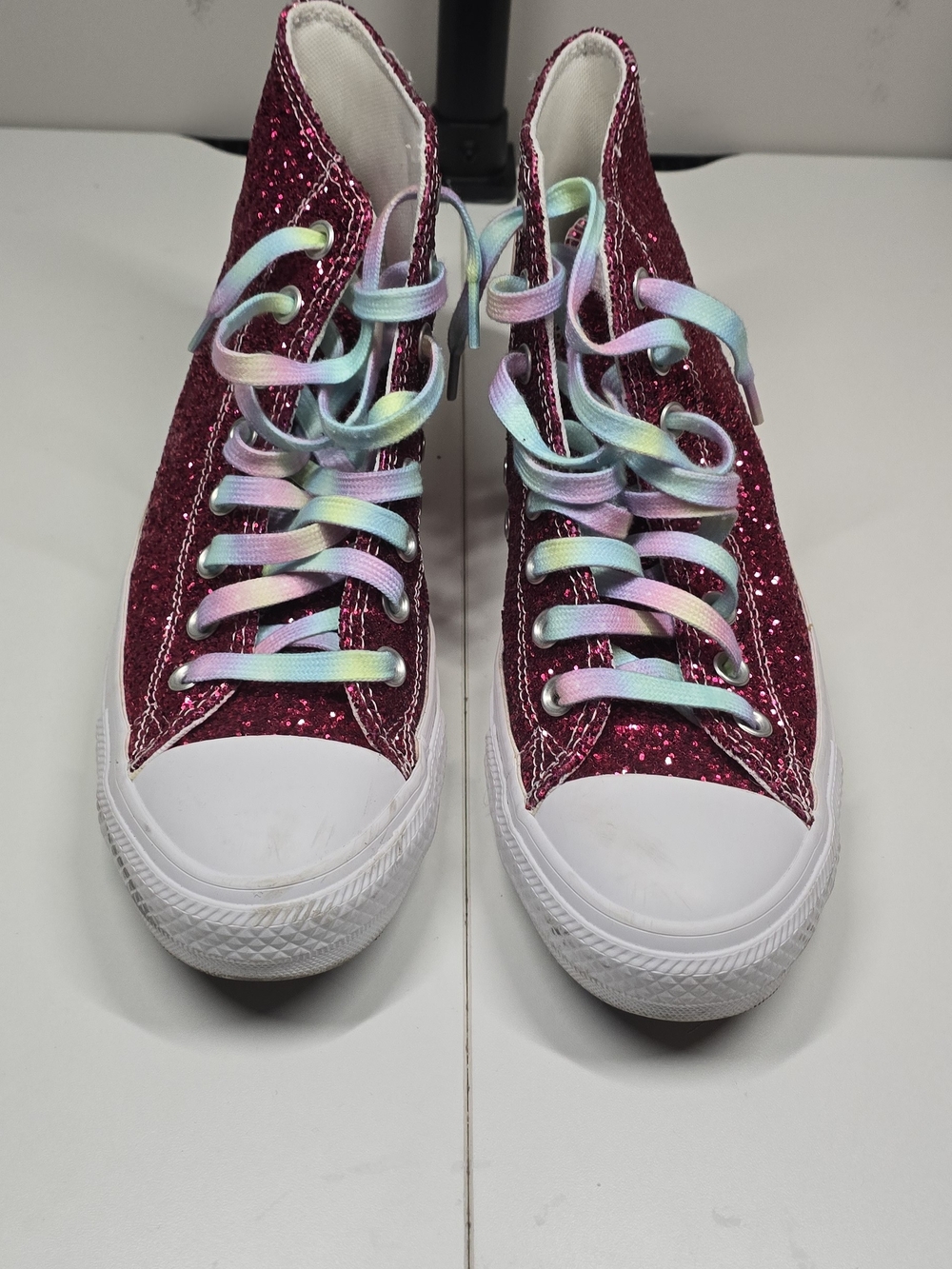 Converse Chuck Taylor All Star Hi Top Glitter Pink Sneakers Women’s 9 Worn Once